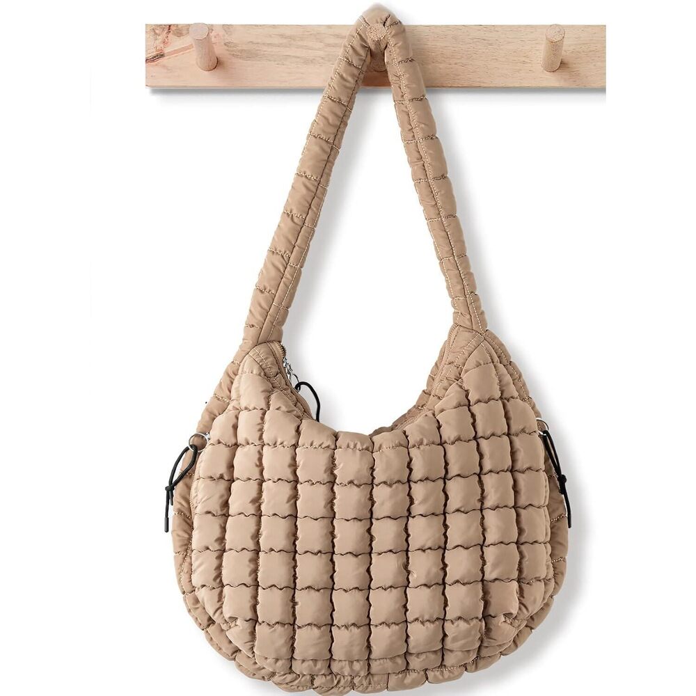 Puffer Tote Bag for Women Large Quilted Crossbody Bag Quilted Carryall Bag Soft